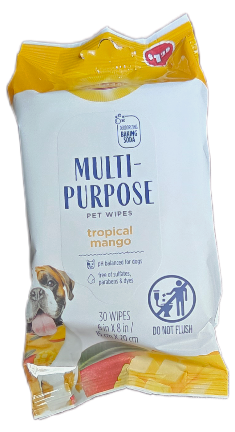 Pet cleaning wipes